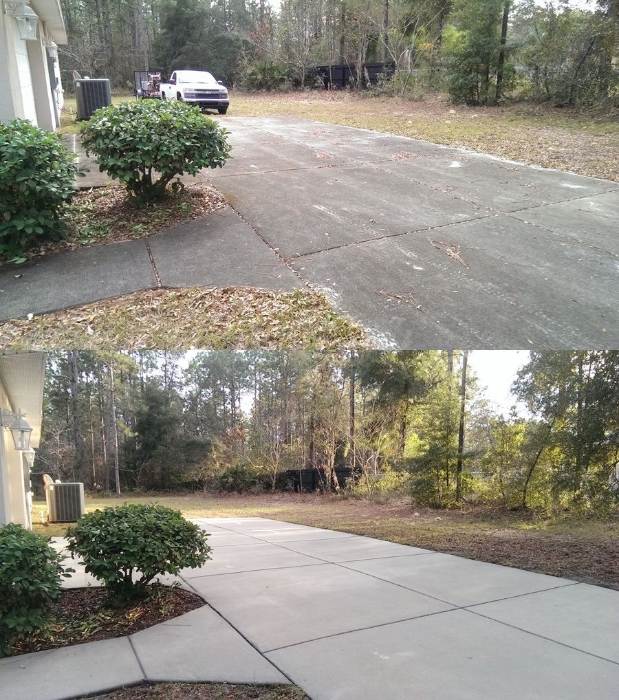 Driveway Cleaning Before and After